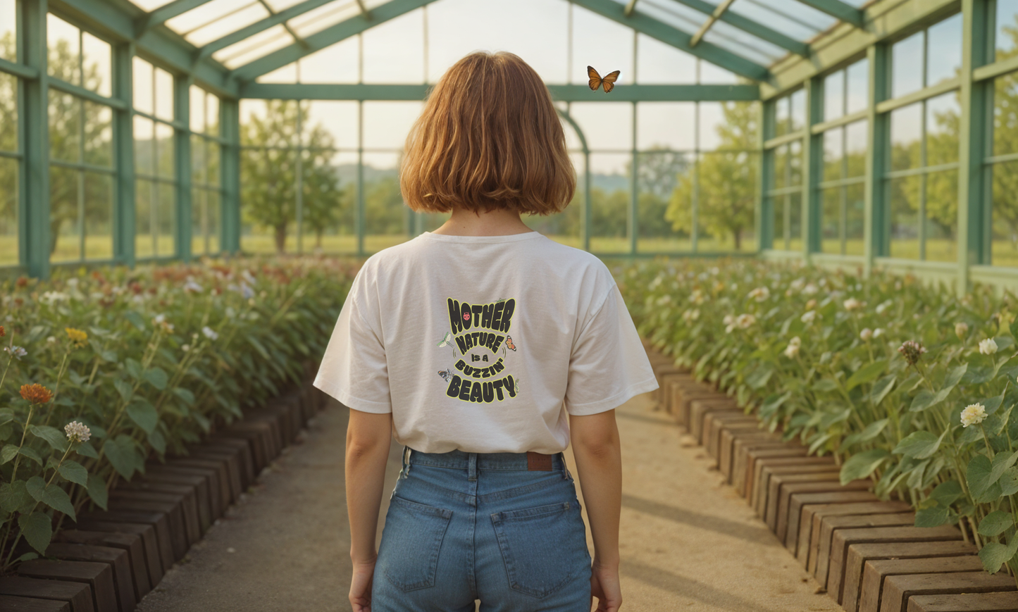 "BUZZIN BEAUTY" Oversized Shirt